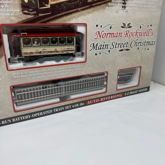 Bachmann Norman Rockwell Main Street Christmas On30 Scale Street Car Train Set - Picture 7 of 12